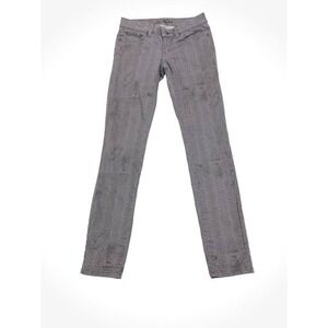 PrAna Jeans, Purple/grey print, Stretchy organic cotton, Size 0/25. Straight leg